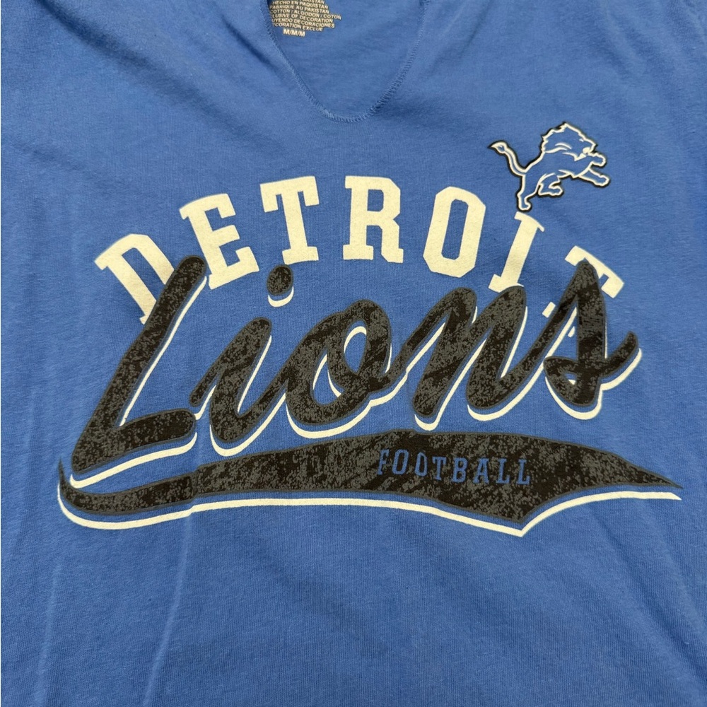 NFL Detroit Lions Blue Tee with White Lettering - Picture 3 of 4
